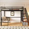 Etagenbett 140x200 cm mit Polstersofa & Stauraum – Hochbett Produktbild-Vorschau 4