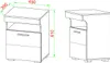 VCM Nachtschrank | Beistelltisch mit Drehtür | Nachttisch | Produktbild-Vorschau 7