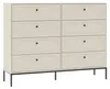 Commode à 8 tiroirs, cachemire, 150 x 40 x 115,5 cm Voir les images du produit 1