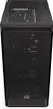 A black computer tower case shown from a front-facing, slightly elevated angle against a white background. Anteprima dell’immagine prodotto