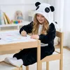 Onesie Kigurumi Pyžamo Panda Prevlek Kostým Deti 105-115cm Náhľad obrázku produktu 4