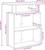 vidaXL Bancone reception nero 100 x 40 x 104 cm materiale a Anteprima dell’immagine prodotto 7