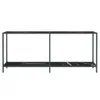 vidaXL Konsolentisch Schwarz 180x35x75,5 cm Hartglas Produktbild-Vorschau 3