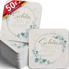 50 Bierdeckel Schön, dass du da bist, Greenery Efeu, Produktbild-Vorschau 1