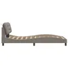 The Living Store Bettgestell mit LED Taupe 100x200 cm Stoff Produktbild-Vorschau 8