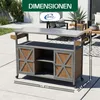 Coemo Servierwagen Grillstation James L Grau Kücheninsel Produktbild-Vorschau 3