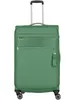 A green trolley suitcase on a white background. Produktbild-Vorschau