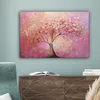 MuchoWow® - Leinwandbilder - Baum - Rosa - Gold - Modern, Produktbild-Vorschau 4
