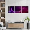 DEQORI Glasbild Echtglas 3x50x50 cm 'Abstrakte violette Produktbild-Vorschau 3