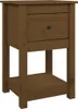 vidaXL Nachttisch Honigbraun 40x35x61,5 cm Massivholz Produktbild-Vorschau 1