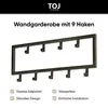 TOJ Living Armoire murale - 50CM - 9 crochets - Crochets Voir les images du produit 3