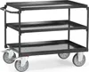Fetra Tischwagen mit Stahlblechwannen 3 Etagen 850x500mm Produktbild-Vorschau 1