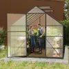 XMTECH Aluminium Gewächshaus 7,75² 310×250×205 cm inkl. Produktbild-Vorschau 9