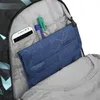 Close-up view of the interior of a backpack, showing organizational pockets and a blue pouch. Náhled obrázku produktu