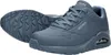 A pair of blue Skechers sneakers shown from a diagonal angle against a white background. Voir les images du produit