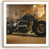 Gerahmtes Poster - Rahmen in heller Eiche - Motorrad Motor Produktbild-Vorschau 1