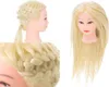 KIK KX6961 Cvičná hlava s prírodnými vlasmi 60-70 cm blond Náhľad obrázku produktu 5
