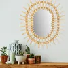 Rea wandspiegel, Boho-stijl, 57 cm, modelnummer Qdj5749 Productafbeelding-voorbeeld 3