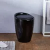 Sitzhocker DANIEL mit Stauraum, Schwarz - Stauraumhocker Produktbild-Vorschau 3