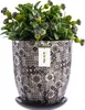 Blumentopf Rund Lange Keramik Ø 18,5 cm H 20,5 cm Braun Produktbild-Vorschau 1