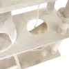 Arbre à chat beige / blanc Sisal 141cm Arbre d’escalade Voir les images du produit 7