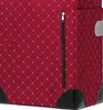 Close-up of a red shopping trolley with a diamond pattern and a black zipper. Produktbild-Vorschau