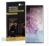 A product box for a screen protector is shown next to a smartphone with the screen protector applied. Produktbild-Vorschau