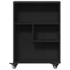 vidaXL Aufbewahrungswagen Schmal Schwarz 48x13x68 cm Produktbild-Vorschau 4