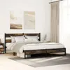vidaXL Kovová postel bez matrace, kouřový dub 180x200 cm Náhled obrázku produktu 2