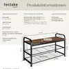 A diagram showing the dimensions and technical specifications of a shoe rack. Náhled obrázku produktu