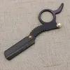 Manuelles Friseur Rasiermesser Griff gerade Kopf hell Farbe Produktbild-Vorschau 5