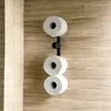 DanDiBo Toilettenpapierhalter Schwarz Wand Metall 4 Halter Produktbild-Vorschau 4