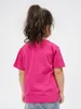 T-Shirt Kinder – Größe 116 – Fuchsia – 100% Baumwolle – Produktbild-Vorschau 3