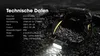 A headlamp is shown on a dark, rocky surface with text detailing its technical specifications. Produktbild-Vorschau