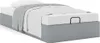 vidaXL Lit ottoman sans matelas gris clair 100x200 cm Tissu Voir les images du produit 4
