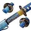 Oggetto da collezione giapponese: katana in acciaio blu Anteprima dell’immagine prodotto 9