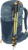 A backpack with trekking poles attached. Produktbild-Vorschau