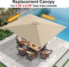 （Beige）Résistant à la pluie Parasol rectangulaire Voir les images du produit 3
