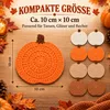 Kürbis Untersetzer 8er-Set, handgehäkelte Tassenuntersetzer Produktbild-Vorschau 6