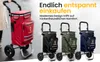 Einkaufstrolley klappbar mit Lufträdern 45 kg – Produktbild-Vorschau 10