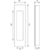 Marchesi Schiebetürmuschel eckig 155 x 45 x 2 mm Edelstahl Produktbild-Vorschau 3