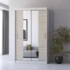 Armoire à portes coulissantes Armoire 120cm blanc/sonoma Voir les images du produit 1