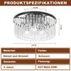 Lámpara de techo ZMH, cristal, ideal para dormitorio. Vista previa de la imagen del producto 2