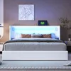 MODFU Lit Coffre Double 160x200 cm - Lit avec LED et Voir les images du produit 9