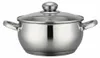 3er Edelstahl Kochtopf-Set ∅ 16 +18 + 20 cm Glasdeckel Produktbild-Vorschau 2