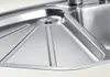 A close-up view of a stainless steel sink basin. Podgląd zdjęcia produktu