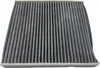 A close-up, straight-on view of a gray cabin air filter with pleats. Anteprima dell’immagine prodotto