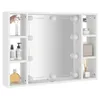 vidaXL Zrcadlová skříňka s LED diodami bílá 76x15x55 cm - Náhled obrázku produktu 14