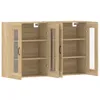 vidaXL Armoires murales 2 pcs. chêne Sonoma bois composite Voir les images du produit 5
