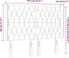vidaXL LED Kopfteil Dunkelgrau 147x16x118/128 cm Samt Produktbild-Vorschau 6